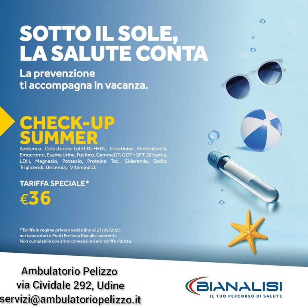 check up summer in ambulatorio pelizzo a udine