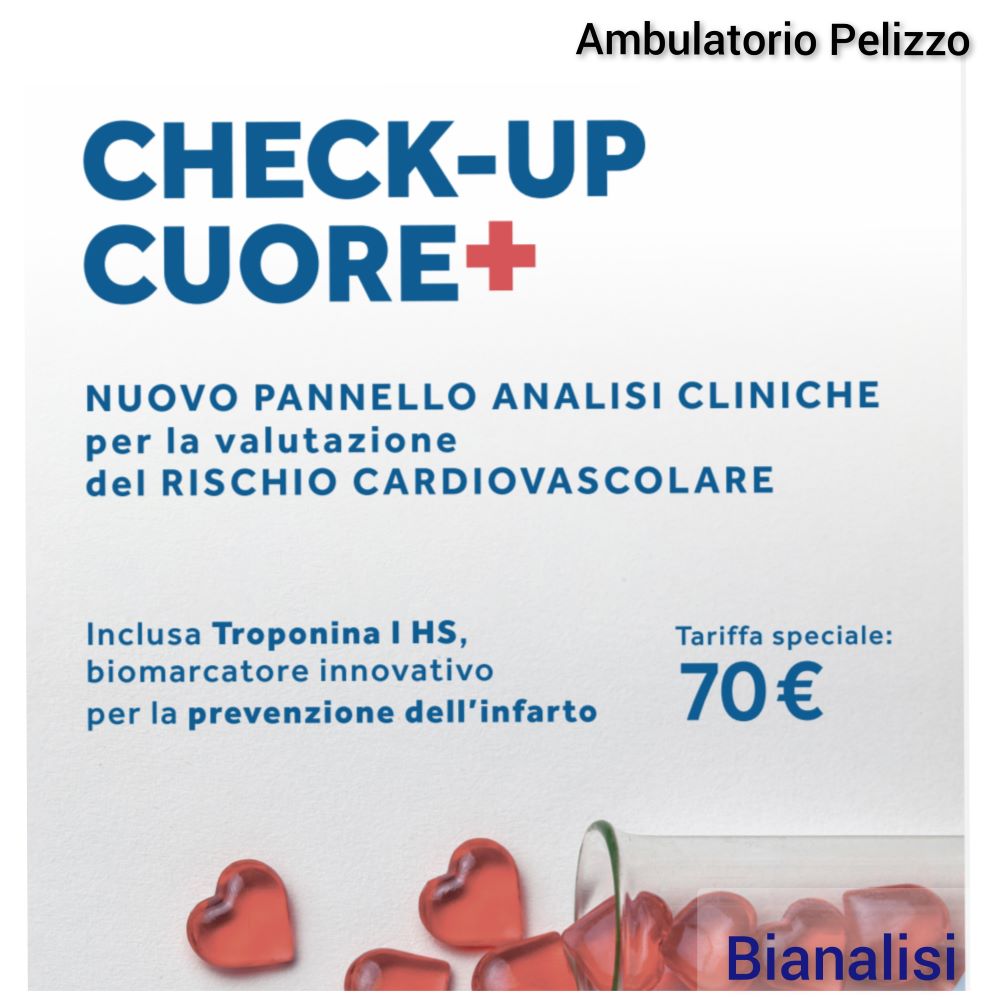 check up cuore plus, pacchetto di analisi del sangue per il cuore