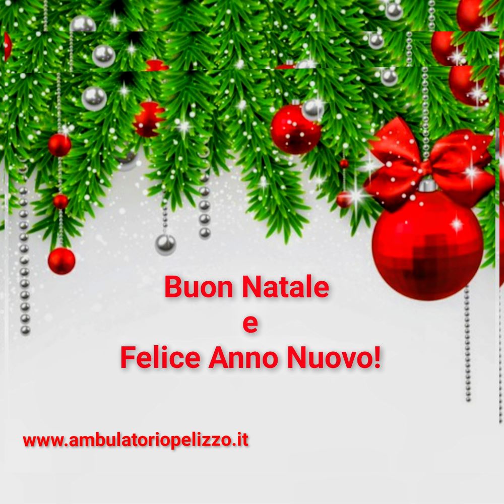 gli orari dell'ambulatorio pelizzo per natale e capodanno