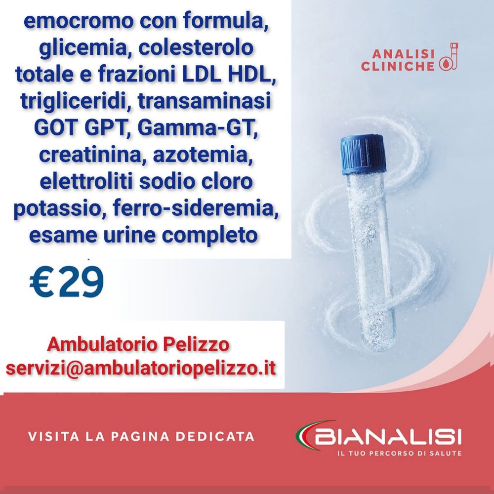 check up winter con analisi del sangue per la prevenzione in inverno