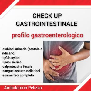 check up gastrointestinale con profilo gastroenterologico