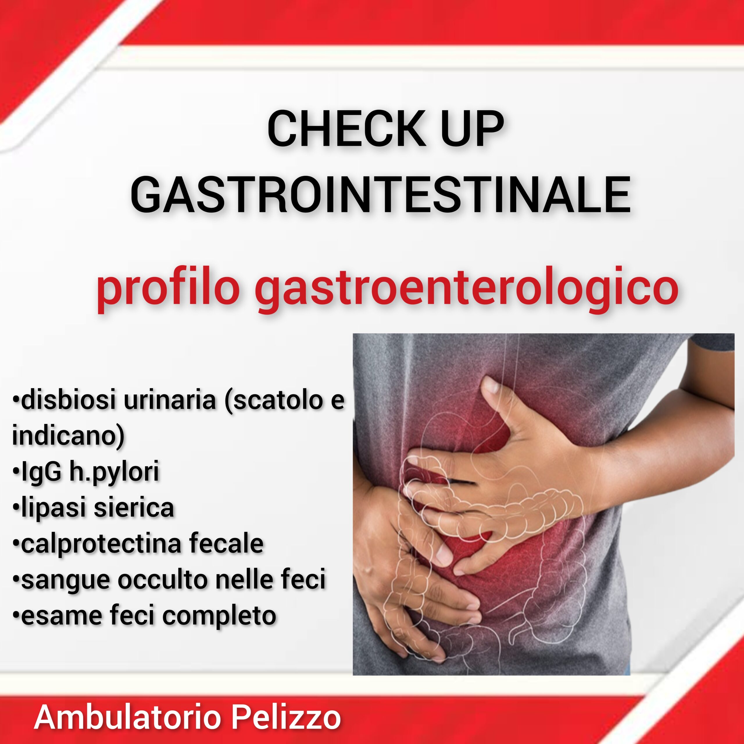 check up gastrointestinale con profilo gastroenterologico