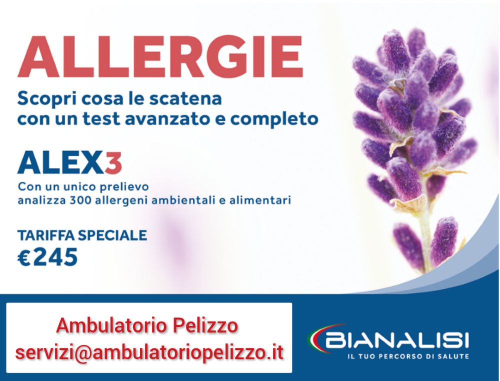 allergia -cause sintomi e le analisi del sangue con il test alex 3